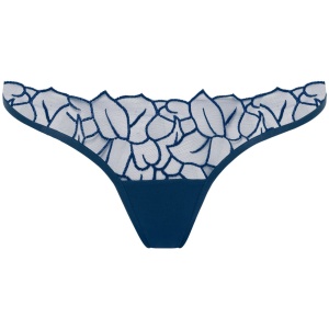 Bluebella Laurel Leaf Embroidered Brief Navy - 14
