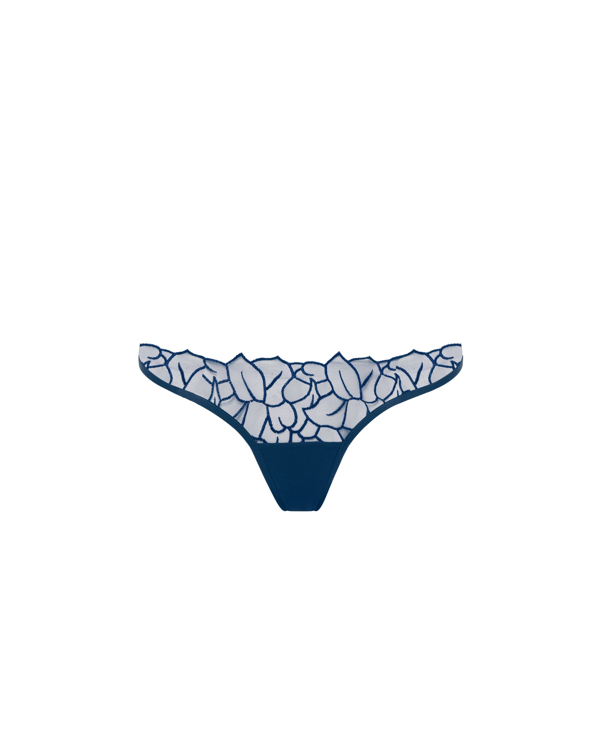 Bluebella Laurel Leaf Embroidered Brief Navy - 14