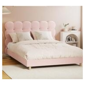 Bluford Double Bed Frame Pink