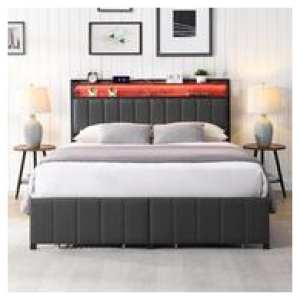 Boronia Double Bed Frame Grey