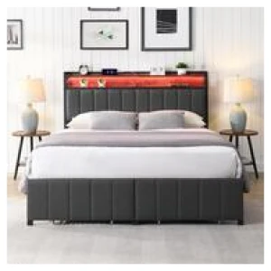 Boronia Double Bed Frame Grey