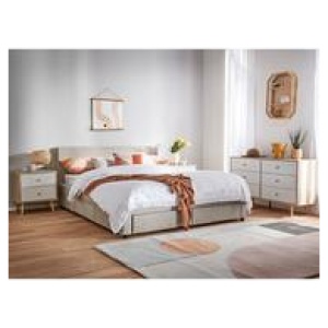 Caleb Double Bed Frame With Storage Grey