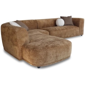 Cavallo 4 Seater Left Chaise Sofa - Lila Nutmeg by Interior Secrets - AfterPay Available