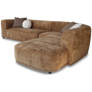 Cavallo 4 Seater Right Chaise Sofa - Lila Nutmeg by Interior Secrets - AfterPay Available