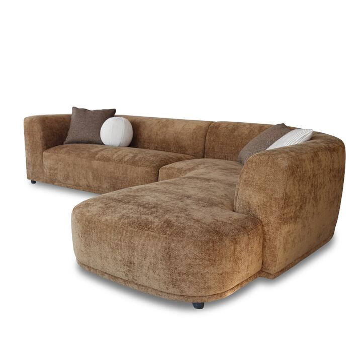 Cavallo 4 Seater Right Chaise Sofa - Lila Nutmeg by Interior Secrets - AfterPay Available