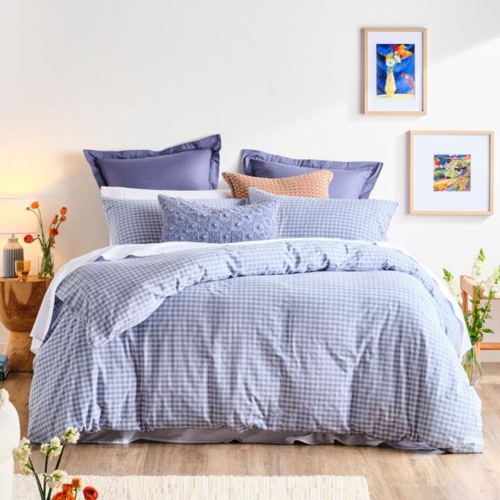 Chyka Home Dove Yarn Dye Cotton Quilt Cover Set