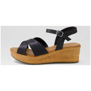 Citters Black Leather Sandals