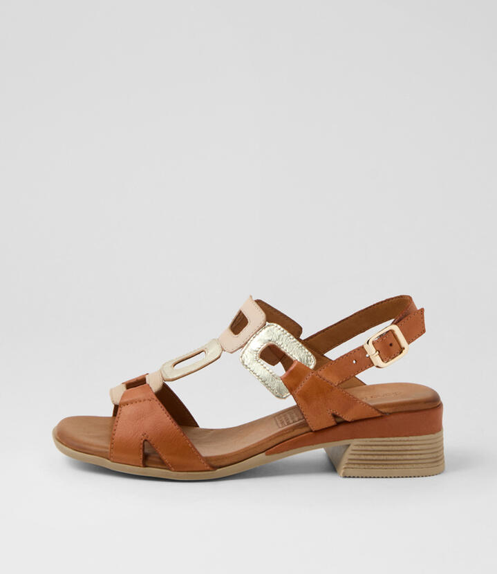 Cloclo Tan Leather Sandals