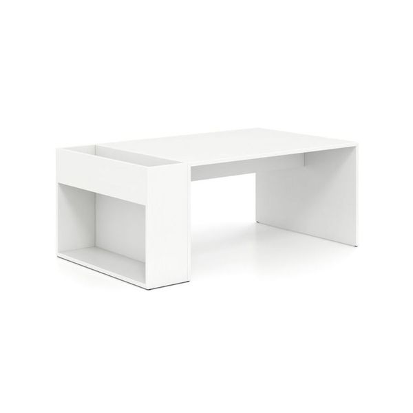 Coffee Table With Double Layer Storage Space Modern Center Table