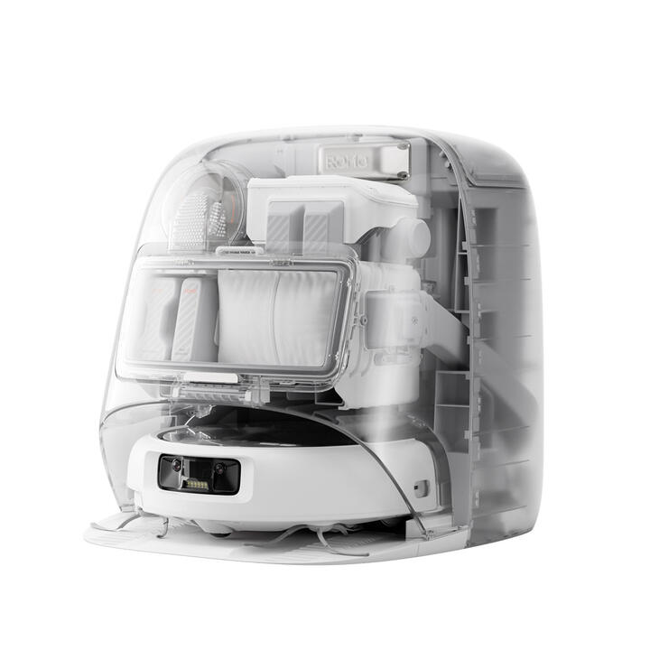 DJI ROMO P Transparent Robot Vacuum Cleaner w/ Transparent Base Station