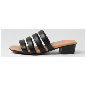 Darrina Black Leather Sandals