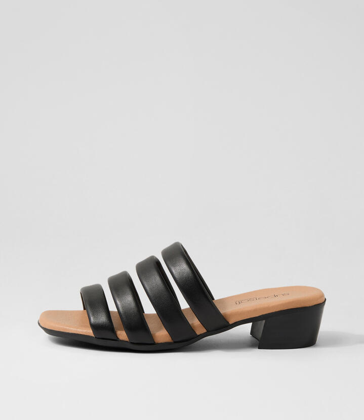Darrina Black Leather Sandals