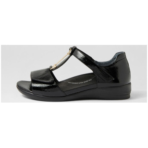 Deza W Black Patent Leather Sandals