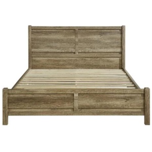 Double Size Bed Frame Natural Wood like MDF in Oak Colour