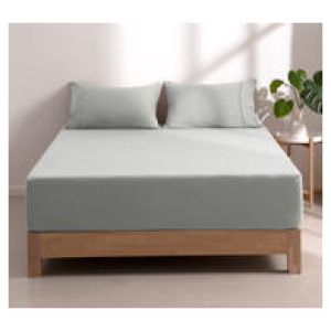 Dreamaker Superfine Microfibre King Single Grey Fitted Sheet Set Neutral