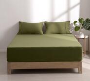 Dreamaker Superfine Microfibre Queen Fitted Sheet Set Olive