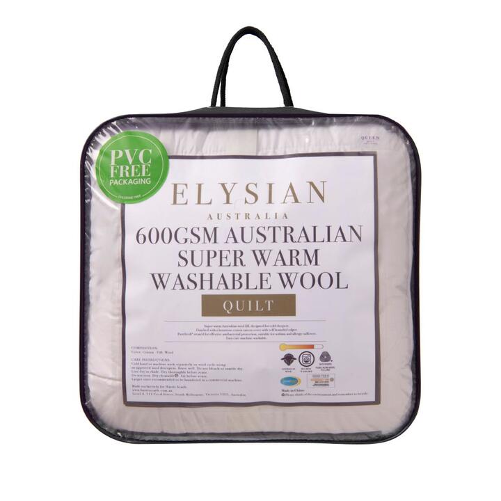 Elysian 600 GSM Australian Wash Wool Quilt
