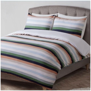 Elysian Caleb Cotton Sateen Stripe Quilt Cover Set
