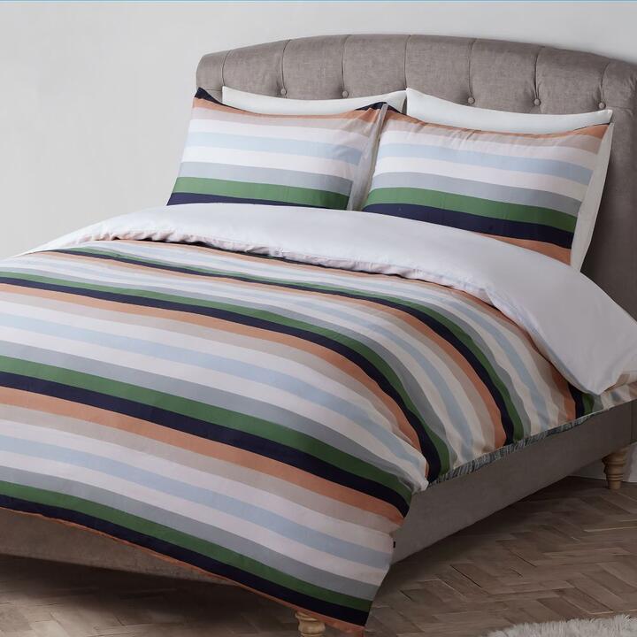 Elysian Caleb Cotton Sateen Stripe Quilt Cover Set