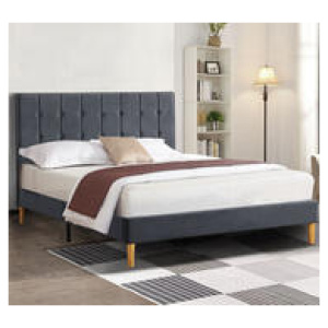Evy Double Bed Frame Grey