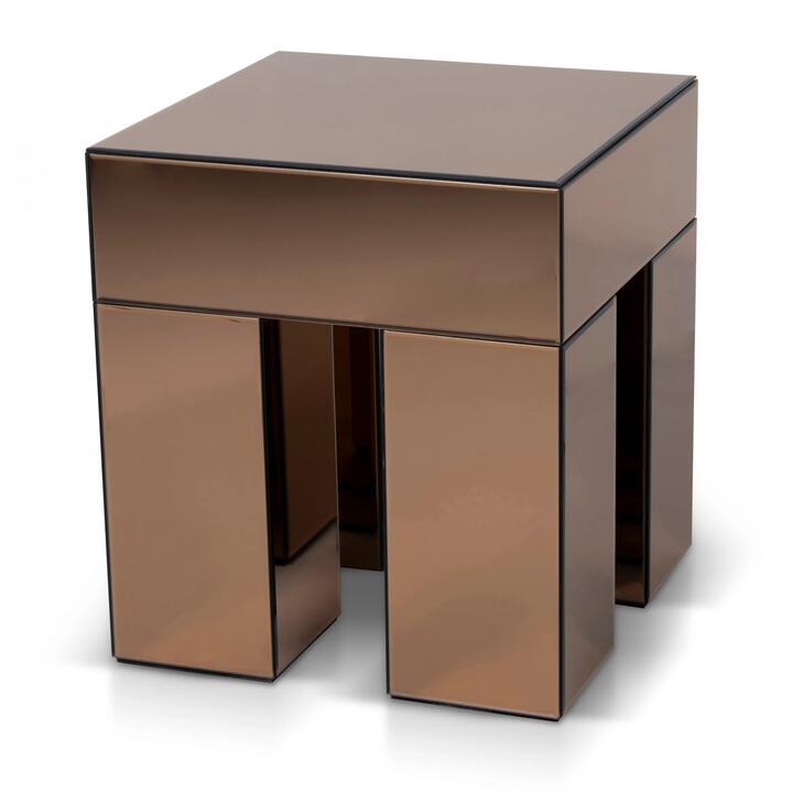 Ex Display - Bela 45cm Square Bedside Table - Natural by Interior Secrets - AfterPay Available