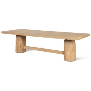 Ex Display - Josif 2.2m Elm Dining Table - Natural by Interior Secrets - AfterPay Available