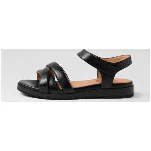 Fabrice Black Leather Sandals