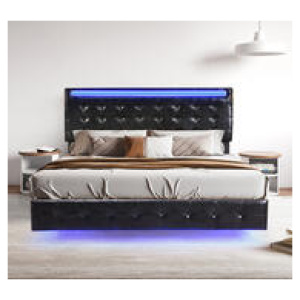 Fitzroy Double Led Bed Frame Black