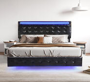 Fitzroy Double Led Bed Frame Black