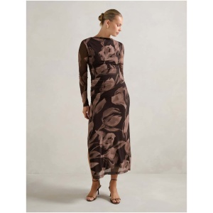 Forever New Women's Alannah Mesh Long Sleeve Midi Dress in Barkley Floral