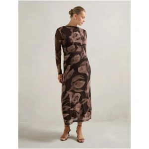 Forever New Women's Alannah Mesh Long Sleeve Midi Dress in Barkley Floral