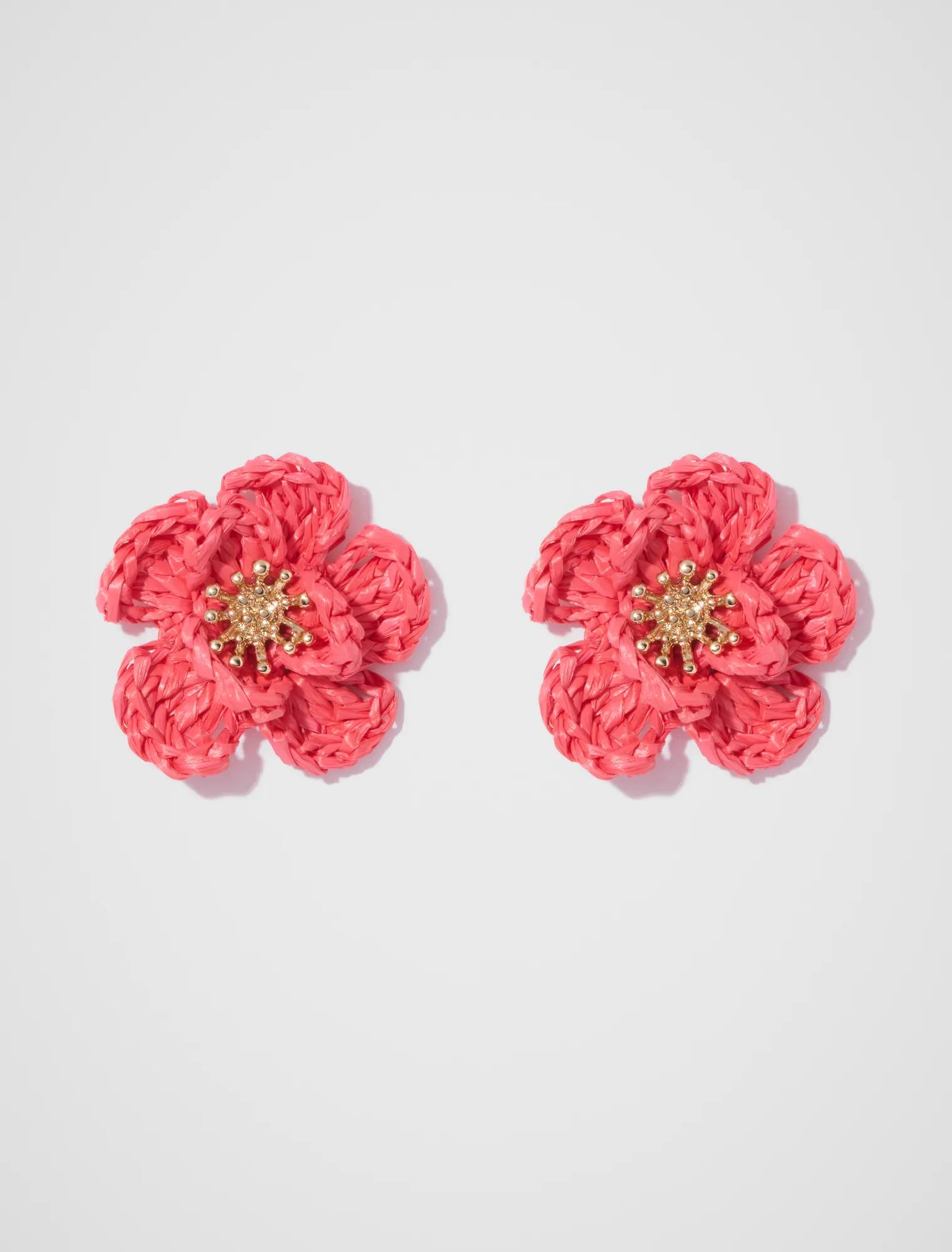 Forever New Women's Florence Crochet Flower Earrings in Pink