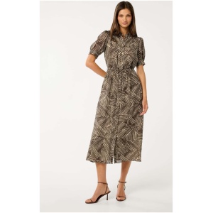 Forever New Women's Hallie Printed Midi Dress in Dark Sloane Abstract