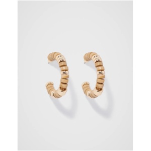 Forever New Women's Harper Beaded Hoop Earrings in Brown/Gold