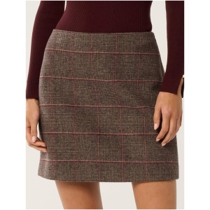 Forever New Women's Jade Check Mini Skirt in Berry Check