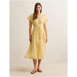 Forever New Women's Jemma Shirt Midi Dress in Double Cream