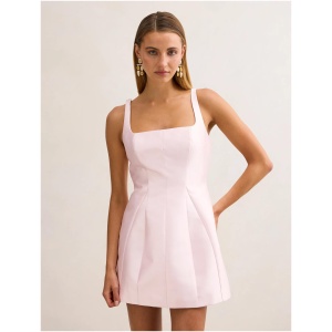 Forever New Women's Kaitlyn Structured Satin Mini Dress in Pink