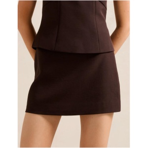 Forever New Women's Kat A-Line Mini Skirt in Dark Chocolate Set