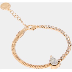 Forever New Women's Leila Dainty Stone Bracelet in Gold/Crystal