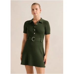 Forever New Women's Lilah Utility Mini Dress in Olive