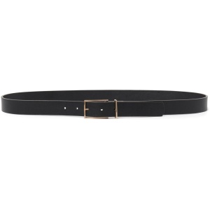 Forever New Women's Lilian Thin Square Buckle Jeans Belt in Black