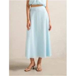 Forever New Women's Maisie Circle Midi Skirt in Soft Blue Co-Ord