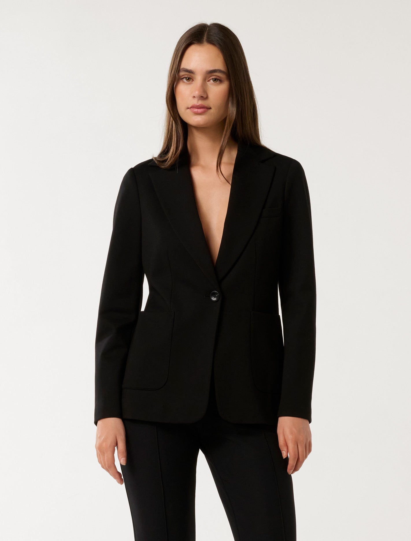 Forever New Women's Phillipa Ponte Blazer Jacket in Black