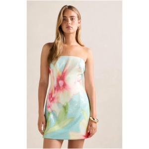 Forever New Women's Ria Strapless Sequin Mini Dress in Capella Floral