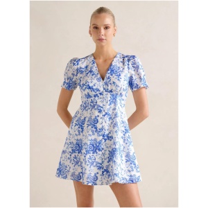 Forever New Women's Saffron Linen Mini Dress in Small Kenai