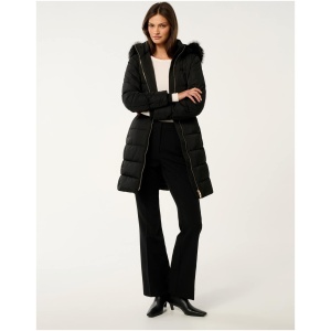 Forever New Women's Sandra Long Puffer Coat in Black
