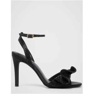 Forever New Women's Shayla Side Bow Jewelled Heeled Sandals in Black