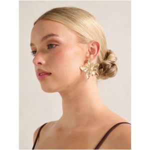Forever New Women's Signature Josephine Large Flower Earrings in Gold