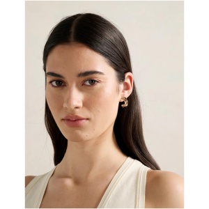 Forever New Women's Signature Poppy Panel Small Hoop Earrings in Gold