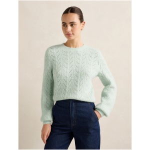 Forever New Women's Thea Pretty Stitch Jumper in Mint